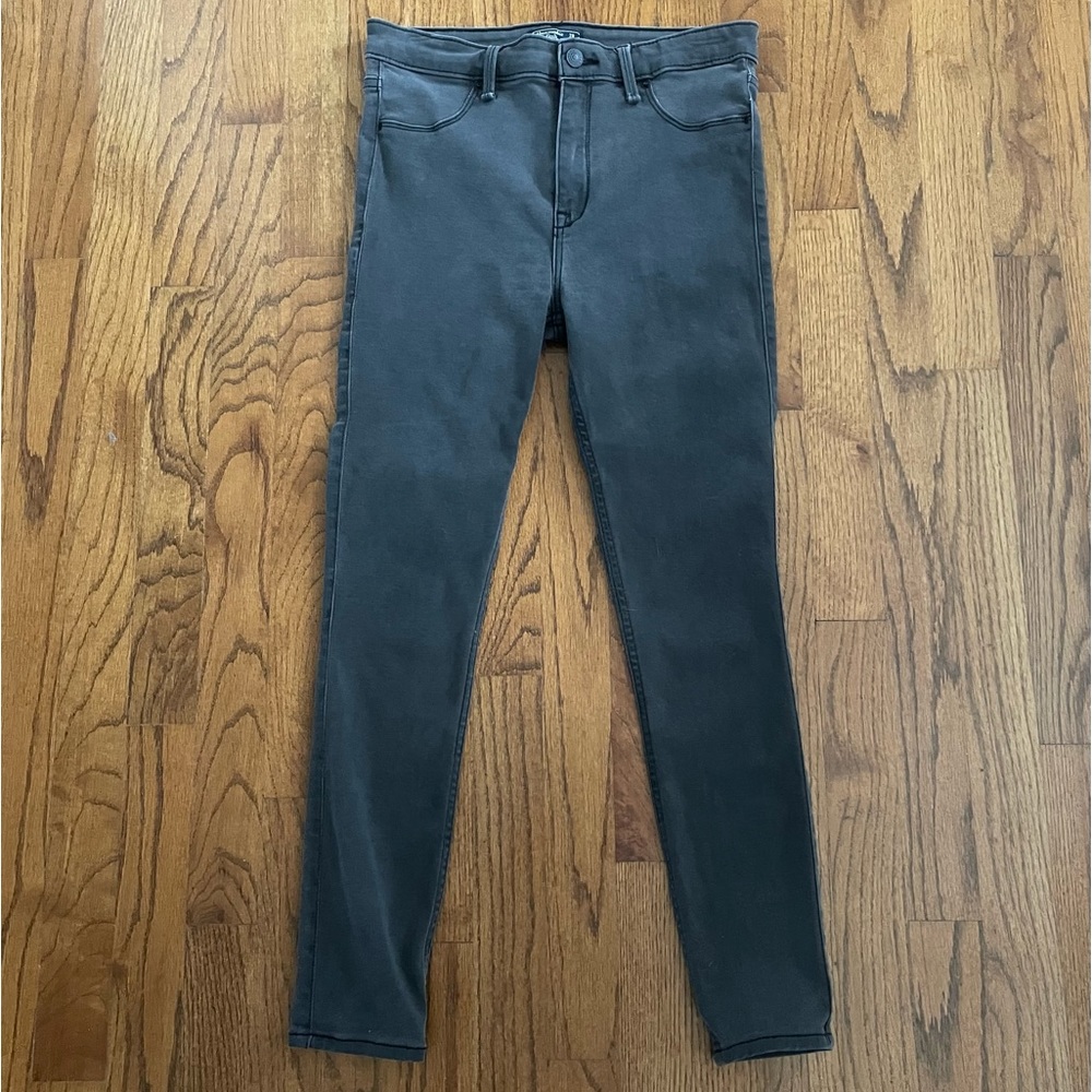 Abercrombie & Fitch Simone High Rise DenimJean Legging Charcoal Dark Gray 28 6s